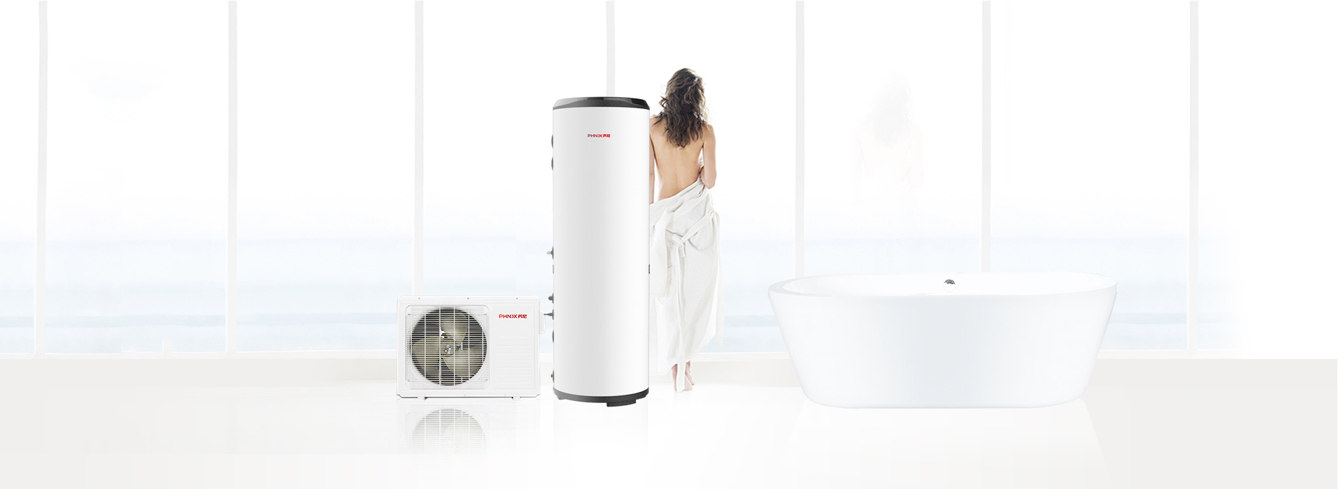 芬尼空气能热水器精英型200L舒适热水，享受人生，强动力，提供澎湃水量
